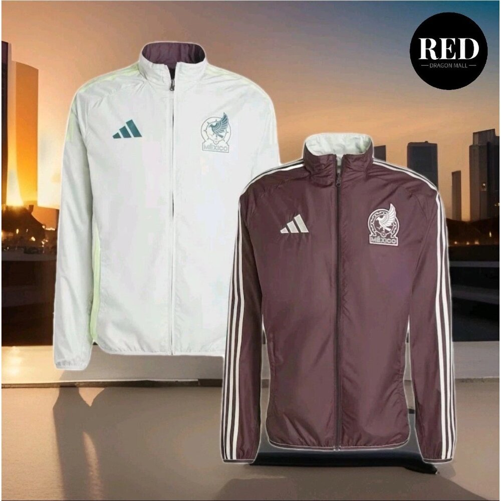 Adidas Mexico FMF Copa 2024 Reversible Anthem Jacket IW2922 - Men's Size M